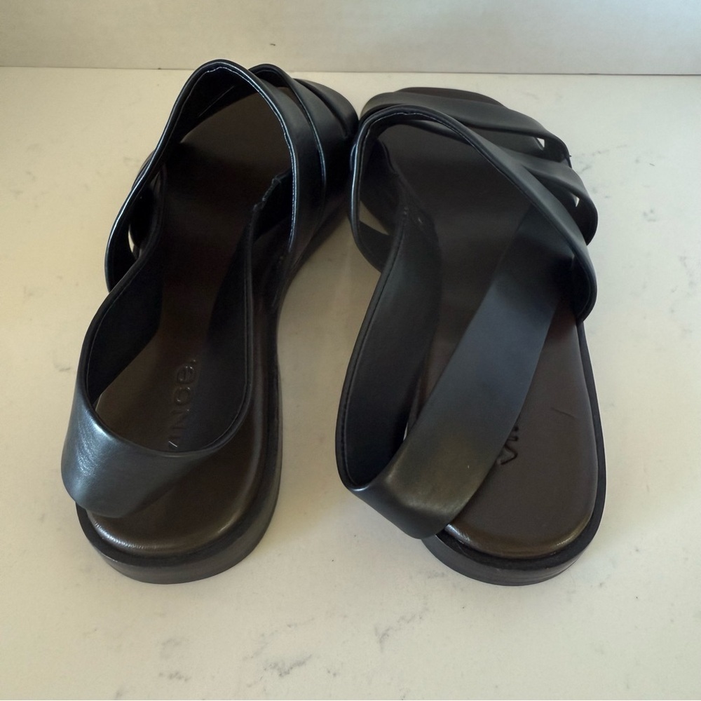 Vince Women’s Mazie Slingback Sandals – Black Leather – Size 6 - Picture 5 of 5